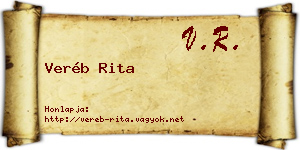 Veréb Rita névjegykártya